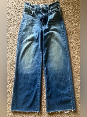 PAIGE Wide-Leg Anessa Jeans in Medium Blue Wash